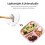 Dinner Plates 4pcs Unbreakable Divided Plates 3 Sections Portion Control Diet Plate Tray with compartments Plastic Dinner Set Reusable Dishes Set,BBA 5