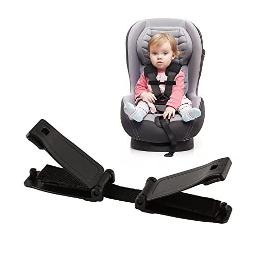 Enlarge Car Seat Safety Clip, Anti Escape Car Seat Strap Baby Harness