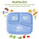 Dinner Plates 4pcs Unbreakable Divided Plates 3 Sections Portion Control Diet Plate Tray with compartments Plastic Dinner Set Reusable Dishes Set,BBA 2