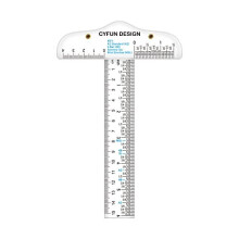 6" Clear Acrylic T-Square Ruler for Easy Reference While Crafting T-Square Ruler Handtool In Both Inches And Metric Measurements Transparent Graduated