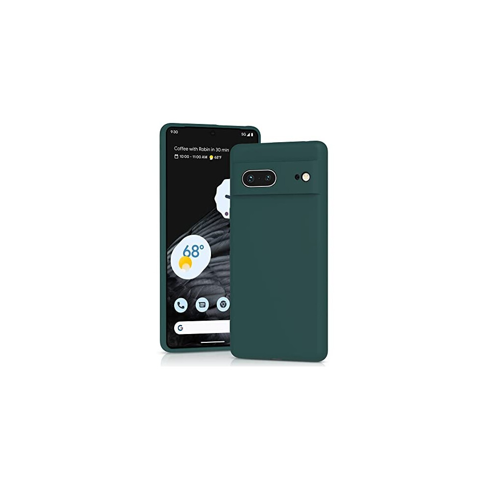 Silicone Case for Google Pixel 7 5G, Soft-Touch, Shockproof, DustProof, Antiskid Full Body Armour Phone Cover for Google Pixel 7 5G - Dark Green