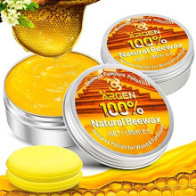 Beeswax Furniture Polish - Wood Seasoning Beeswax for Floor Tables Chairs Cabinets for Home Furniture to Protect and Care 2pcs Wood Wax and 2pcs