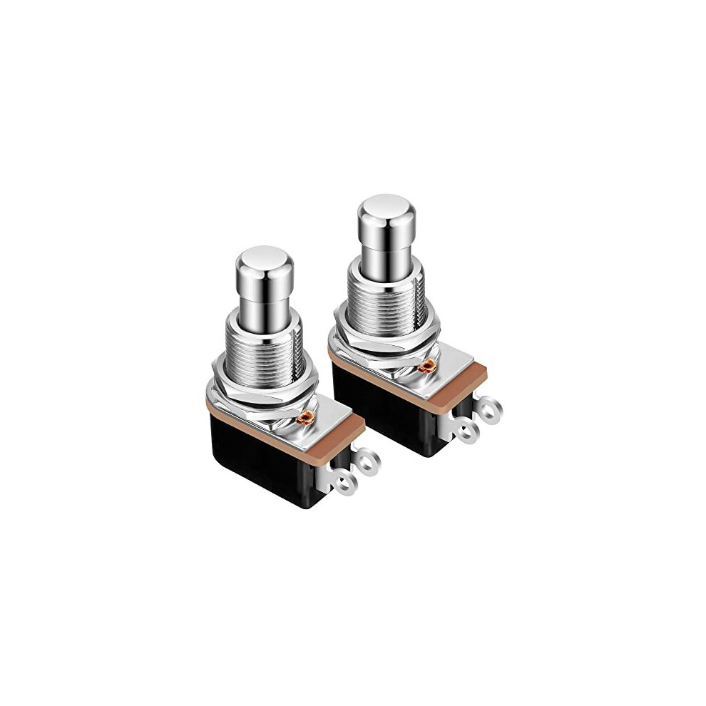 2pcs SPST Momentary Soft Touch Foot Switch Normally Open 2 PIN Stomp Box Push Button Footswitch for Guitar Effect Pedal
