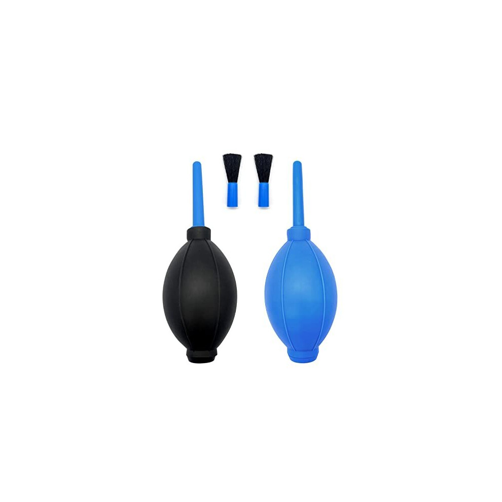 2Pcs Air Blower With Soft Brush Manual Rubber Bulb Air Pump Dust Blower Cleaner For Camera Microscopes Telescope Eyepieces Guitars Filters Keyboards 5014542686177