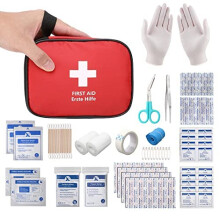 HONYAO Mini First Aid Kit 90 Pcs, Small Travel First-Aid Bag, Compact Survival Kit for Outdoor Home Office Car Camping Hiking Children Motorbike