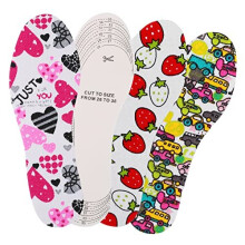 3 Pairs Kids Insoles for Shoes, Kids Heel Grips Soft and Breathable Child Size Insoles for Kids, Memory Sponge Shoe Inserts Cut Any Size for Children