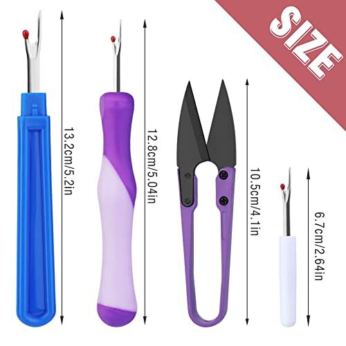 3 PCS Seam Ripper, Big & Small Sewing Stitch Thread Unpicker, Handy ...