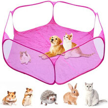Foldable Guinea Pig Playpen Run Indoor,Breathable Hamster Playpen for Syrian Hamsters,Portable Small Animal Playpen,Pet Pop Up Play Pen Outdoor for