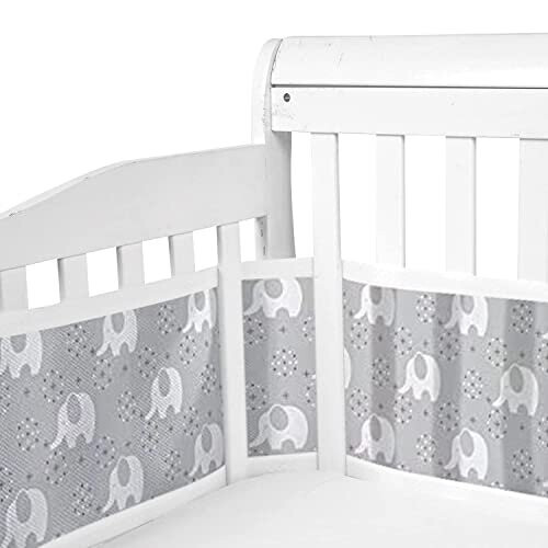 Cot Bumper,Baby Cot Bumpers for Cot Bed,Breathable Cot Bumper 3D Anti