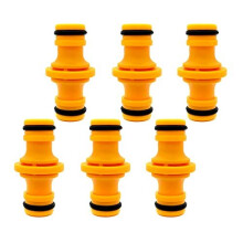 6pcs Double Male Hose Connectors Garden Hose Tap Double Male Hose End Connector Hose Pipe Connectors for Join Garden Hose Pipe Tube and Garden