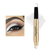 Eyeshadow Stick,Dual End Shimmer Eyeshadow Stick,Pearl Eyeshadow Pencil Crayon,Waterproof Long-lasting Glitter Eye Shadow Cream Stick with Soft Brush