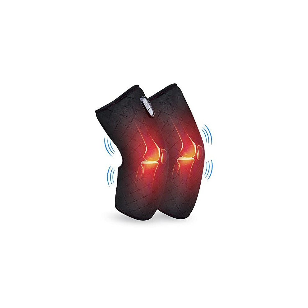 Comfier Heated Knee Massager, Knee Brace Wrap With Massage,Vibration,Heating Pad For Knee, Leg Massager, Heated Knee Pad For Stress Relief, Blood Circulation