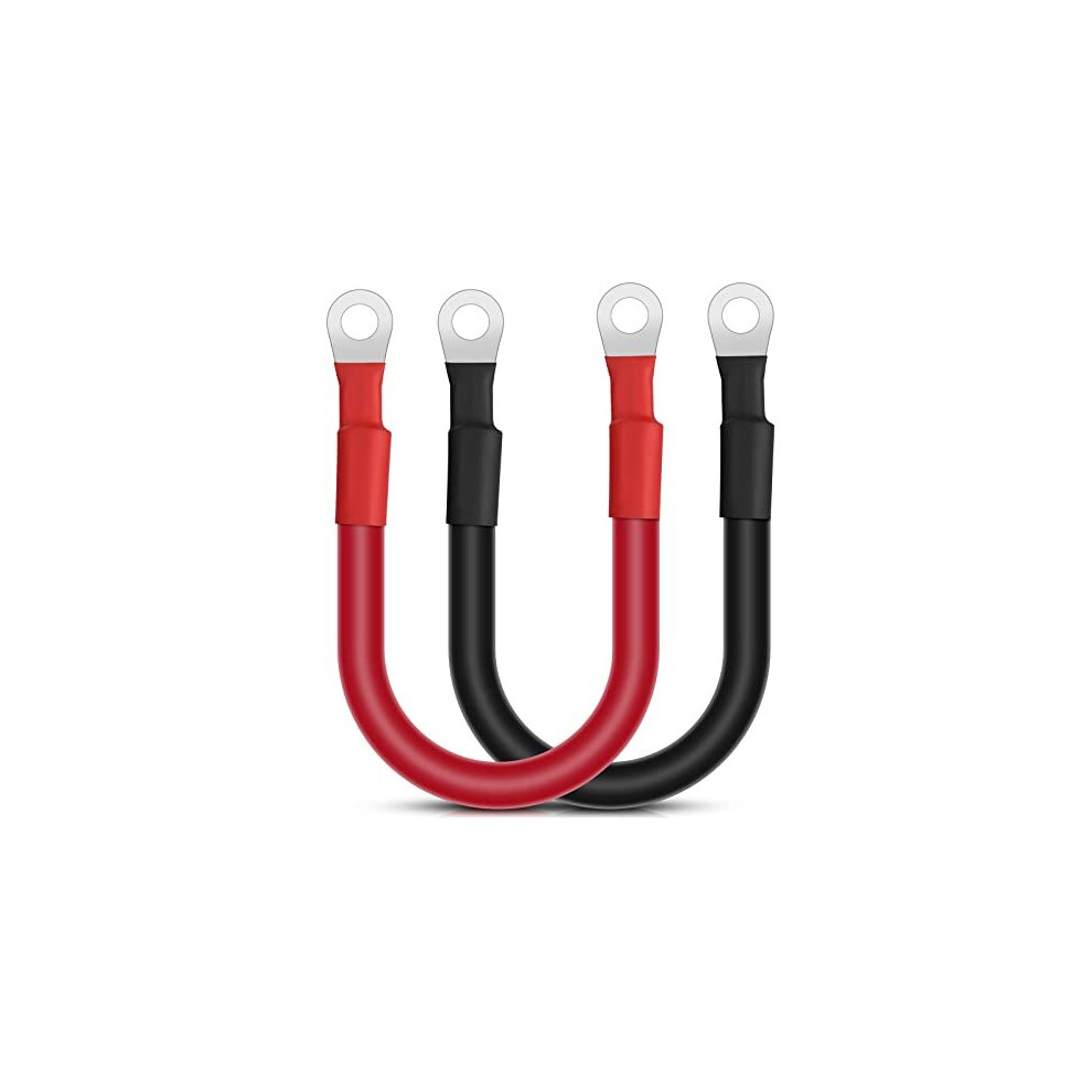 30Cm Car Battery Cable 2 Pcs, 2Awg 35Mmâ² Car Battery Jump Leads, Battery Cables 12V Heavy Duty With Ring Terminals, Copper Wire Battery Inverter 5014542690938