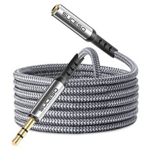 Headphone Extension Cable 5M Aux Stereo Jack Lead 3.5mm Male to Female Audio Extension Cable Earphone Cord Compatible With Laptop PC iPhone iPad