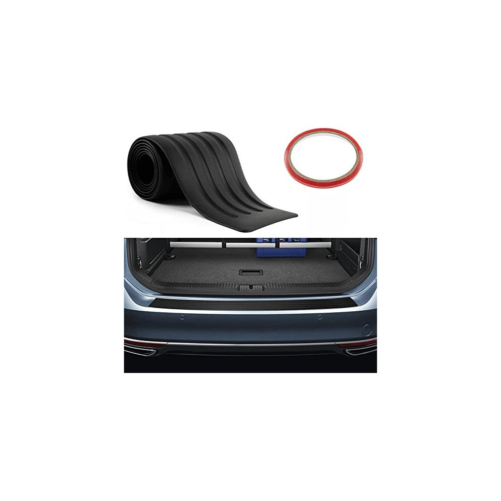 Norhogo Car Rear Bumper Protector Universal Rear Bumper Protectors Anti-Scratch Rubber Trim Cover, Black Rubber Durable Protect And Hide Scratches, Bumper