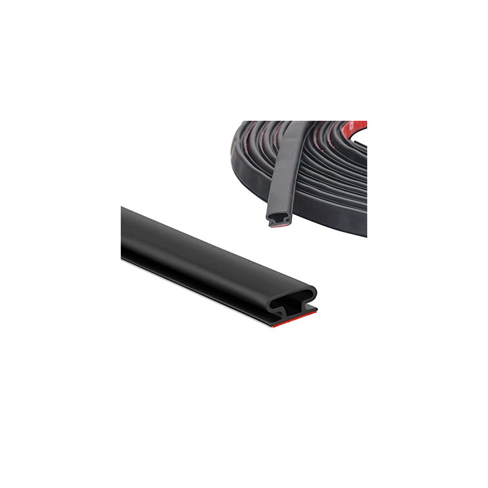 6M D-Shape Rubber Weather Stripping Door Seal Strip,Rubber Self-Adhesive Backing Door Windows Weatherstripping Soundproofing For Door Frame Insulation 5014542694011