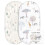 2 Pack of Moses Basket Sheets, 100% Microfiber- Breathable, Cozy and Lightweight Baby Bassinet Sheets for Boy and Girl, Fits All Bassinet Mattress 1