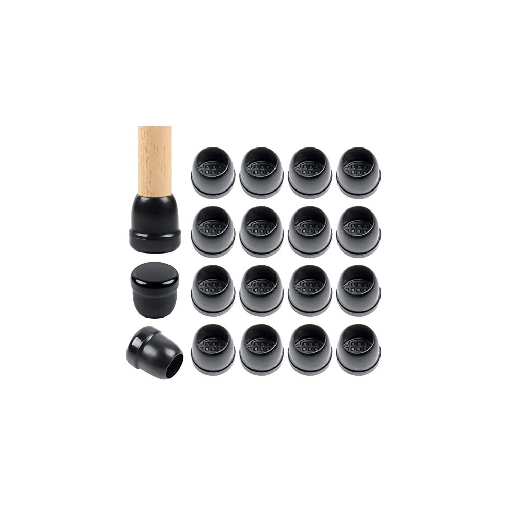 Chair Leg Covers, 16Pcs Small Black Silicone Chair Leg Floor Protectors, 0.75 Inch Chair Glides For Carpet, Furniture Sliders & 5014542695391
