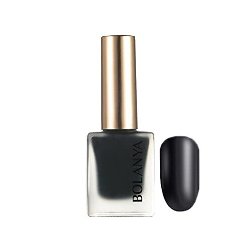 Gel Nail Polish, Matte Black Nail Polish 7 Days Lasting Nail Varnish Gel in Water Based Formula/Odorless & No Need Baking Nail Polish for Women Winter
