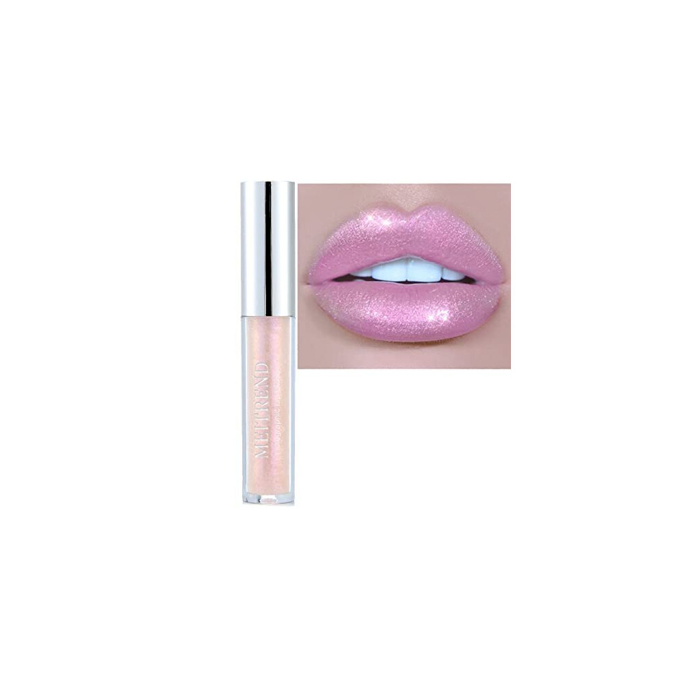Meitrend Lip Gloss Tubes,Lipgloss Lipsticks For Women Long Lasting Moisturizing Glitter Lipstick,Diamond Liquid Glitter Shimmer Lipsticks Smooth And Delicate