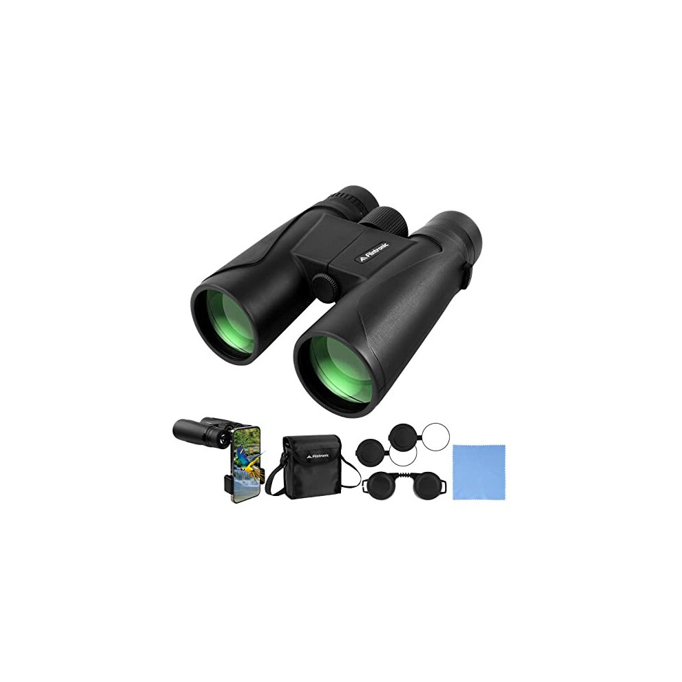 High Power Binoculars, 12X42 High Definition Binoculars For Adults, Waterproof & Fogproof Telescopes With Bak4 Prism, Suitable For Hunting Sightseeing 5014542697180