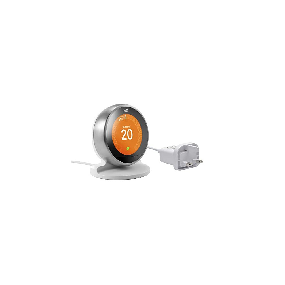 Stand with Power Cable and Adapter for Google Nest Learning Thermostat 3rd Generation (White)