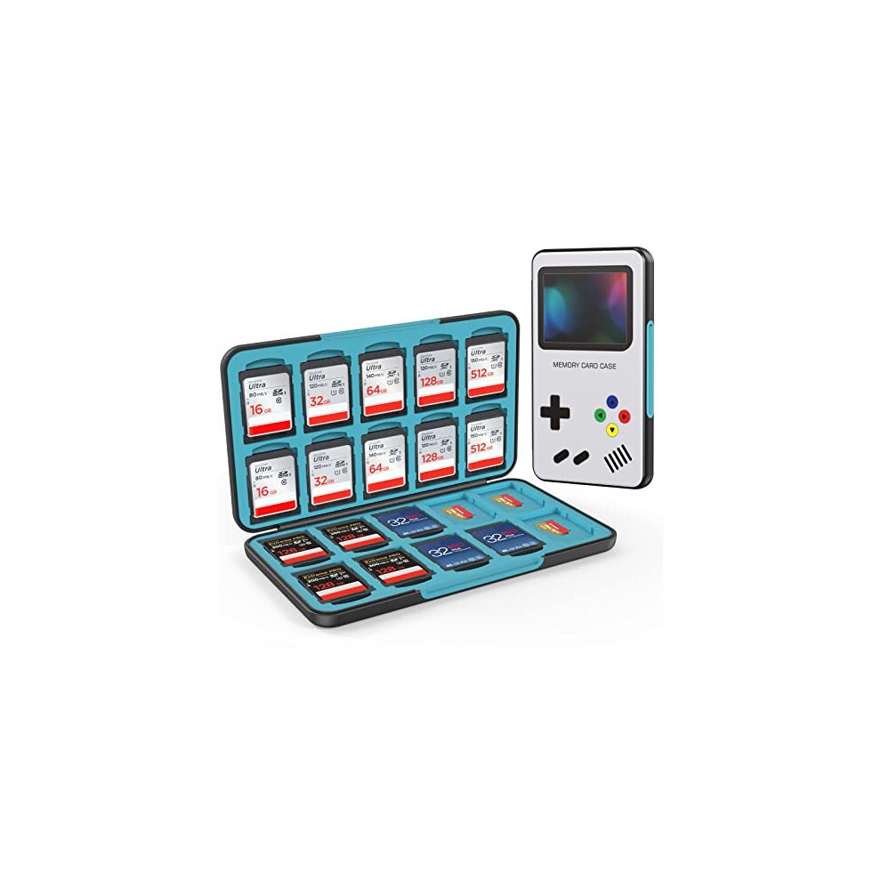 SD Card Holder for Memory SD Card and Micro SD Card, Portable SD Card Case SD SDHC SDXC Micro SD Card Storage with 20 SD Cards Slots & 20 Micro SD-image-OPC-PBRB7GX-NEW