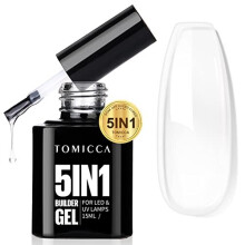 5 in 1 Builder Nail Gel- Builder Base Strengthening Clear Nail Gel for Hard Strong Nails Tips & Extensions,Clear Builder Gel for Nails Repair,Nail Art