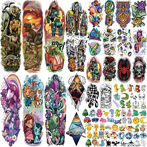 Amazon.com : 18 Sheet Temporary Tattoo for Kids, Mermaid Princess Glitter  and Gold Stamping Tattoo Stickers Cute Body Art Waterproof Long Lasting  Tattoos For Girls Birthday Party Goodie Bag Gift : Beauty