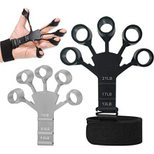 Finger Strengthener Hand Grip Strengthener, 6 Resistant Level Bands Silicone Wrist Stretcher, Finger Exercise Training Hand Grip Strengthener For