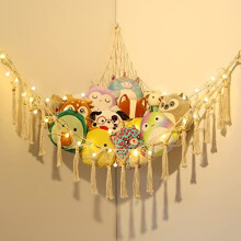 Toy Hammock For Stuffed Animals Storage Teddy Hammock Macrame Boho Teddy Bear Storage Hammock Plush Toy Storage Net Soft Toy Net Hammock For Teddies