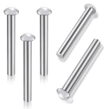 5 Pcs 50 x 6 mm Rivets Solid Round Head Aluminum Rivets Countersunk Fasteners for Shovel Spade Fork Rake Hoe Handle Repair Garden Lawnmower Industrial