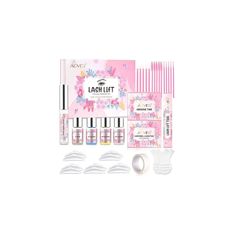 Lash Lift Kit, Eyelash Perm Kit, Premium Eyelash Lifting Kit with Whole Tools, Lash Lifting and Lash Curling, Home & Professional Use