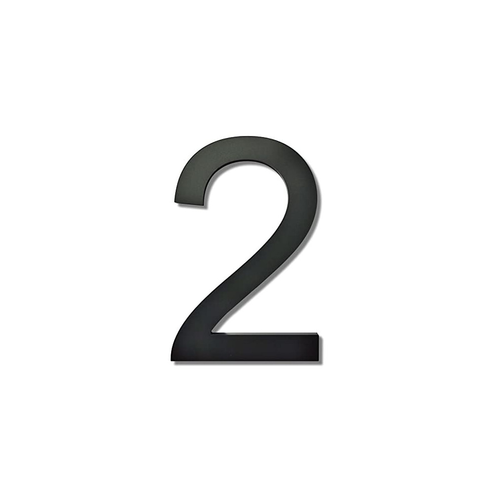 8 Inch House Numbers for Outside-Large Modern 3D Floating Door Numbers-Weatherproof and Easy to Install-Matte Black Acrylic Number (2)