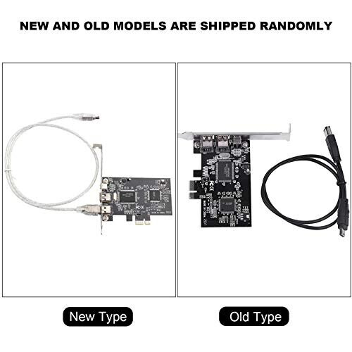 PCI E PCI Express FireWire Card, 1394a Adapter IEEE 1394 PCI E Controller Card Firewire Controller Card with Firewire Cable 1