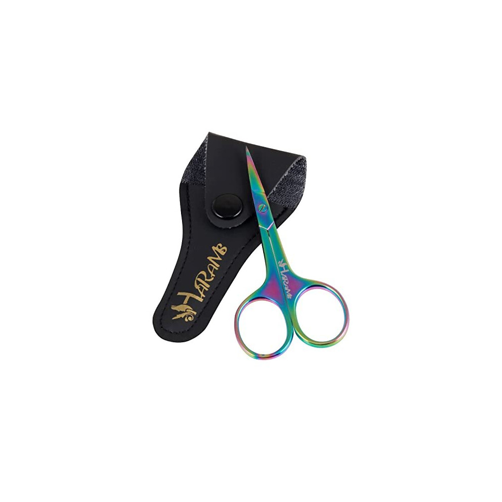 Harams Curved Nail And Cuticle Scissors Multipurpose Toenail Beauty Manicure Pedicure, Eyebrows, Eyelash, Nose, Beard, Mustache, Hair Trimming | Grooming
