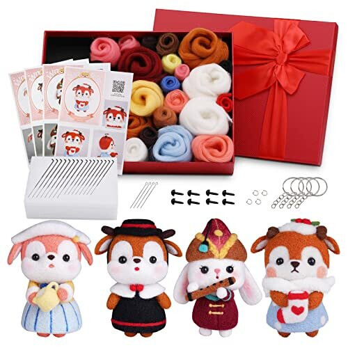 Eladcncmc Needle Felting Set Felting Starter Kits With Poke Needle And Instructions Needle Felting Supplies Craft - View #8