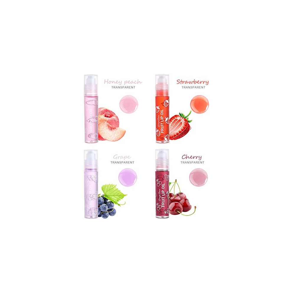 Lip Gloss Set,Moisturizing Lipgloss Set ，4PCS Glitter Lip Gloss Clear Long Lasting Liquid Lipstick,Glossy Lip Make up Lip Comfort Oil Transparent