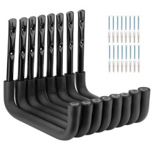 8 Pack Ladder Hooks 25cm Garage Storage Utility Hook Heavy Duty Wall Mounted Storage Organizer Hanging Folding Chair Bike Ski Tool