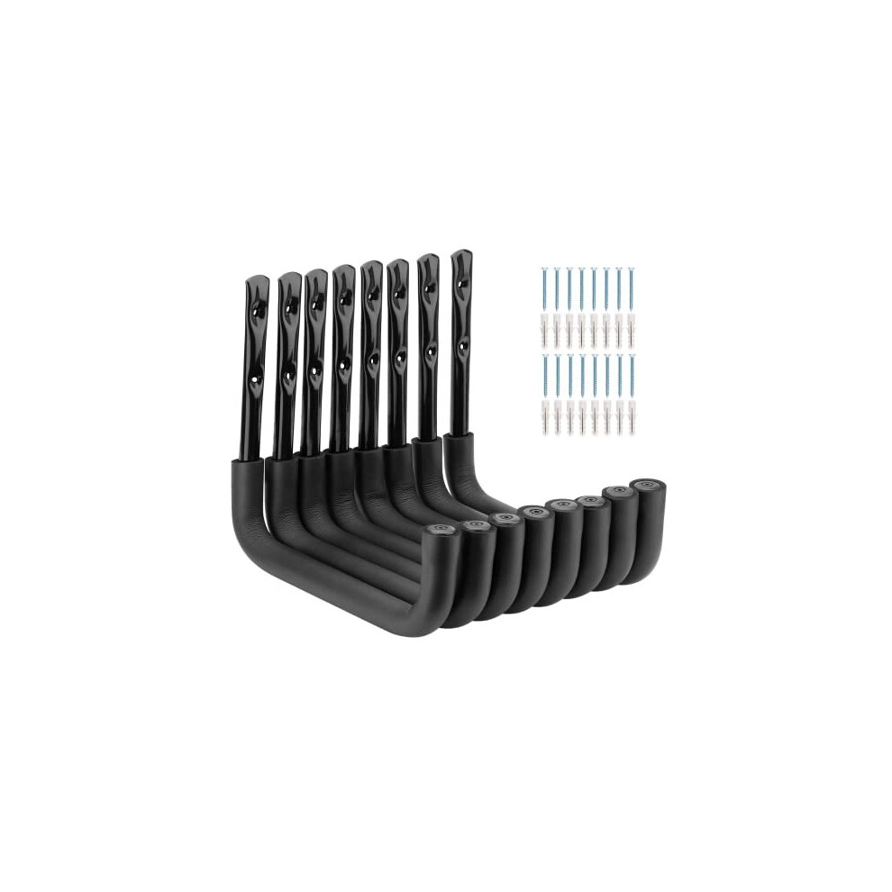 8 Pack Ladder Hooks 25cm Garage Storage Utility Hook Heavy Duty Wall Mounted Storage Organizer Hanging Folding Chair Bike Ski Tool