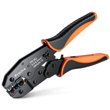 Ratchet Crimping Plier, Preciva Insulated Ratcheting Wire Terminal Crimping Tool, AWG20-10 (0.5-1.5mm²) (1.5-2.5mm²) (4-6mm²), Electrical Crimper