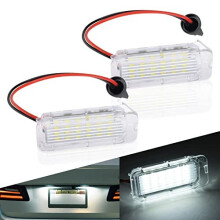 LED Number Plate Light, 2 Pcs Error Free License Plate Lamp Taillight, 12V 6500K License Number Plate Light LED Rear Number Plate Light Lamps for Ford