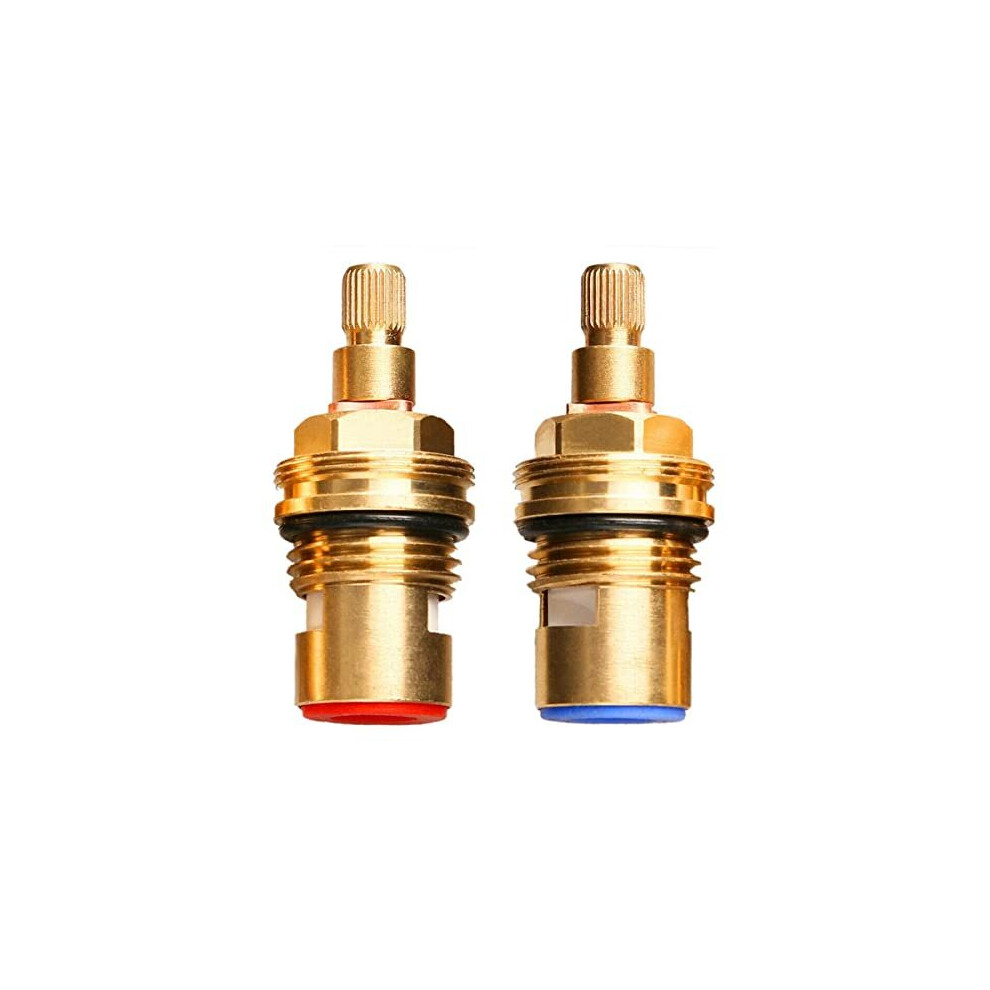 2 Pcs Bath Tap Cartridges Valve Ceramic Cartridge Valve Disc Replacement Ceramic Disc Tap Disc Tap Valve Cartridge Quarter Turn Tap, Mini Valve Bottom