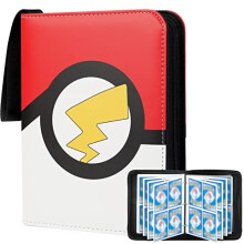 Card Binder for Pokemon Card, 4-Pocket Card Holder Book with 60 Removable Sleeves, Card Folder 480 Cards Capacity