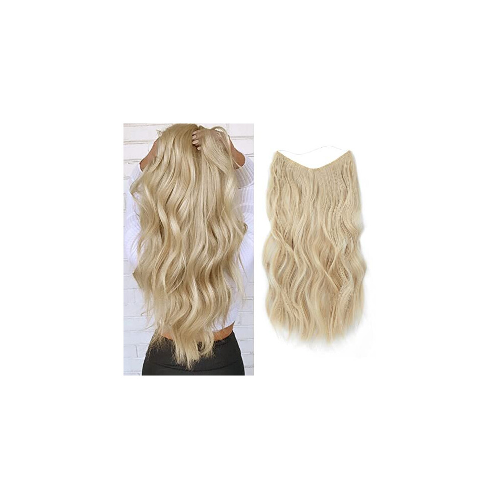 Ms Taj Unisex Not,Specified Blonde Hair Extensions With Adjustable Size Removable Clips Synthetic Secret Invisible Hair Extension One Piece Curly Hair Pieces For Women