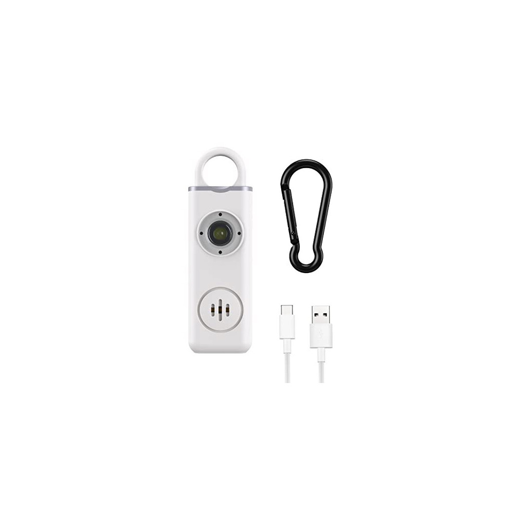 Upgrade Personal Alarm for Women, OQIMAX Rechargeable Personal Safety Alarm with 130dB Loud Personal Alarm Keychain, Strobe LED Light, Emergency SOS
