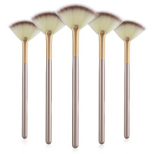 5 PCS Facial Fan Brushes, Makeup Brush Mask Slim Soft Applicator Brushes Chemical Peel Brush Cosmetic Multi-Use Tools for Women Girl Makeup Artist