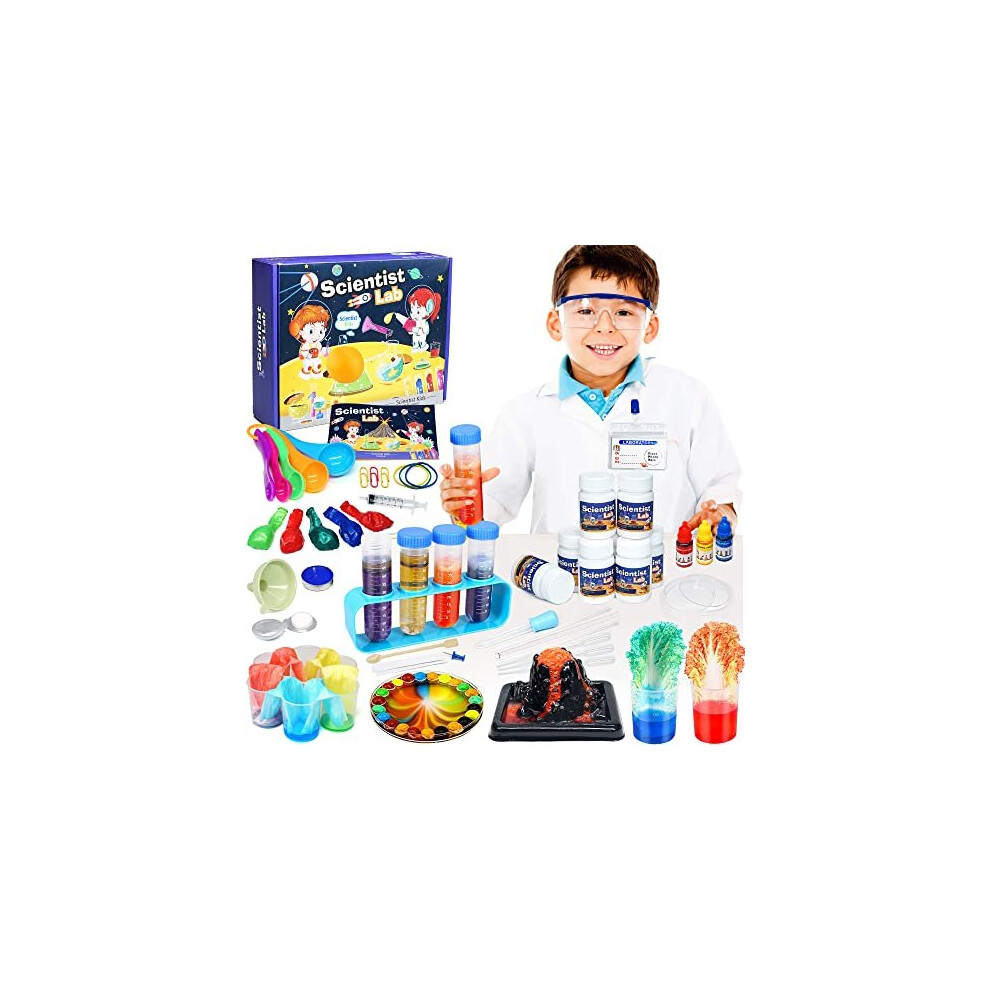 Experiments Science Kits for Kids - STEM Activities Educational Scientist Toys Gifts for Boys Girls Chemistry Set,Age 4-6-8-12-14Educational