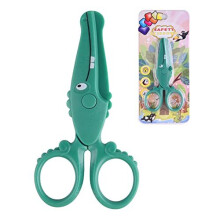 Kids Safety Scissors, Cute Crocodile Shape Design Kids Preschool Training Scissors, Art Craft Plastic Scissors for School Supplies and Scrapbooking