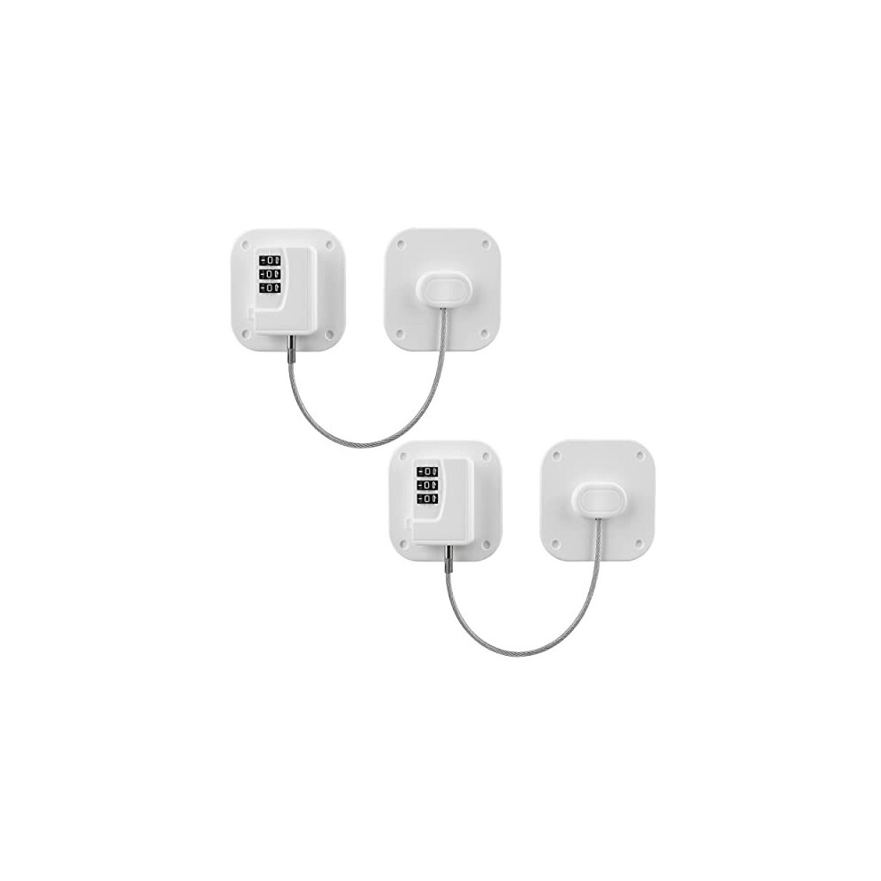 Password Fridge Lock Children Safety Refrigerator Lock Adults Safety Fridge Locks 2Pcs Cupboard Lock With 3M Strong Adhesive For Drawer Fridge Freezer Evilsoul